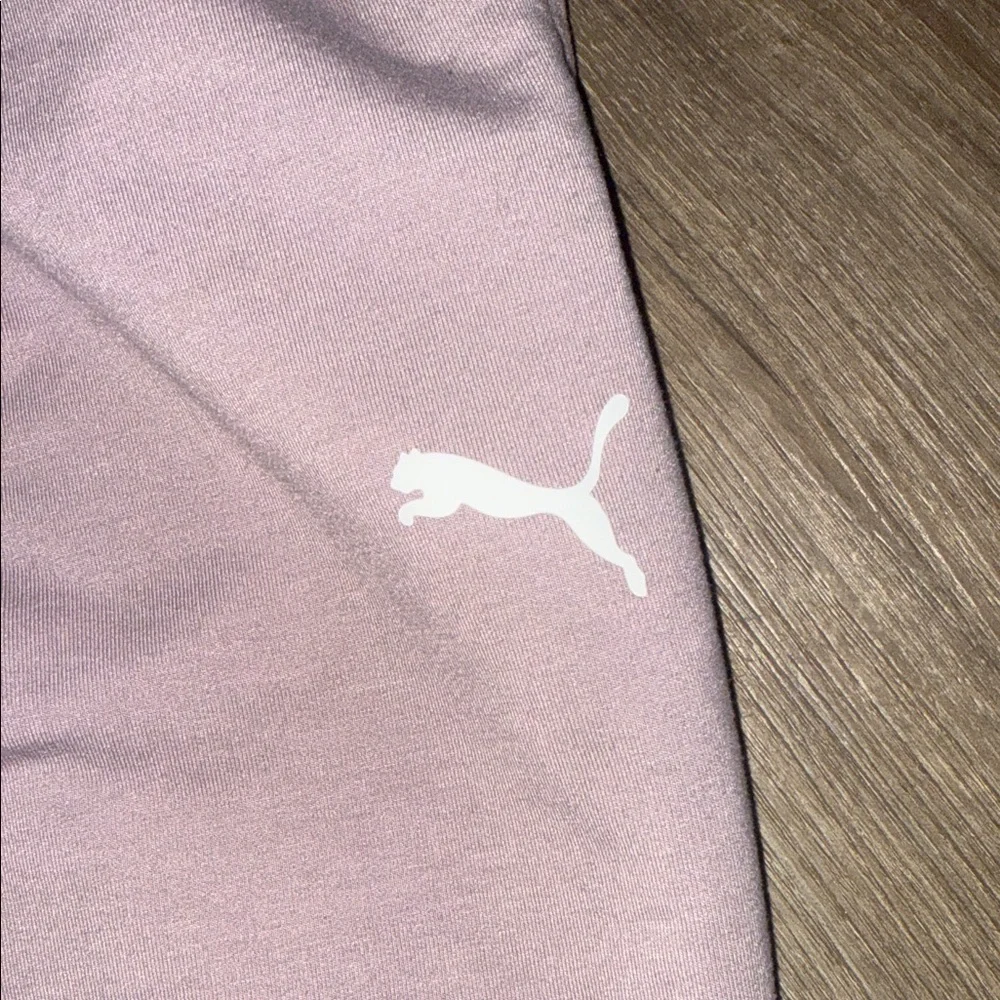 Puma Lavender Drawstring Joggers with White Logo - Picture 3 of 4